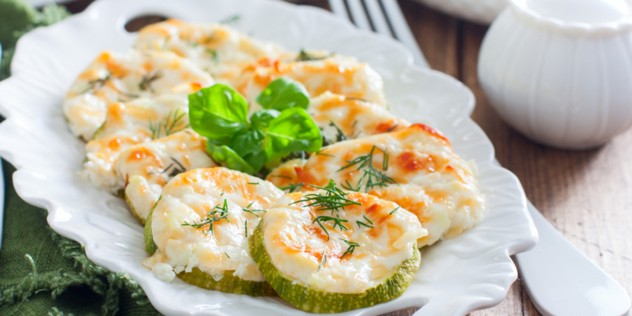 Кабачки «По-Лигурийски» с сырной корочкой